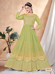 Girl Nikah Wear Anarkali Gown Dress Indian Sewn Salwar Kameez Suits