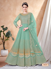 Girl Nikah Wear Anarkali Gown Dress Indian Sewn Salwar Kameez Suits