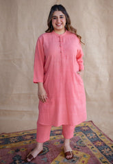 TIECO DyeVerse - Peach Kala Cotton Co-Ords