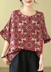 Scarlet Lily Print Top