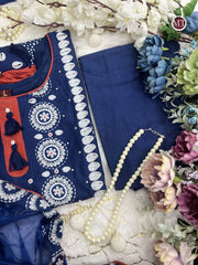 Shreya Blue Printed Suit Set