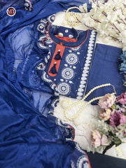 Shreya Blue Printed Suit Set