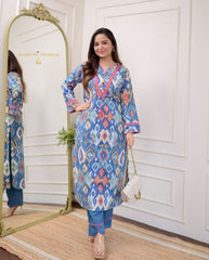 COTTON 3 PIECE HEAVY DESIGNER SUIT SET