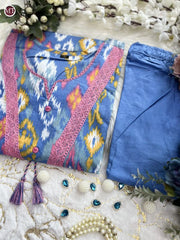 COTTON 3 PIECE HEAVY DESIGNER SUIT SET