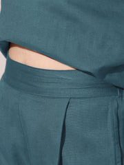 Kashmiri Blue Co-ord Set Shorts & Top