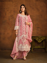 Floral Embroidered Soft Organza Suit