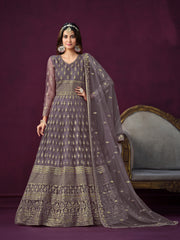 PATLANI WOMEN'S NET EMBROIDERED STAYLIST GOWN UP TO WITH DUPATTA