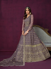 PATLANI WOMEN'S NET EMBROIDERED STAYLIST GOWN UP TO WITH DUPATTA