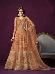 PATLANI WOMEN'S NET EMBROIDERED STAYLIST GOWN UP TO WITH DUPATTA