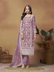 Women Floral Embroidered Regular Thread Work Kurta with Pyjamas & With Dupatta