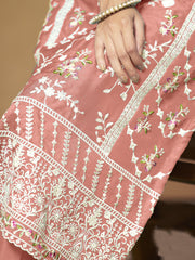 Women Floral Embroidered Regular Thread Work Kurta with Pyjamas & With Dupatta