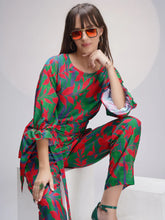 HIR's Women's Cotton Blend A-line Printed Co-ords Set