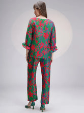 HIR's Women's Cotton Blend A-line Printed Co-ords Set