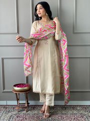 NOOR VISCOSE CHANDERI SUIT SET