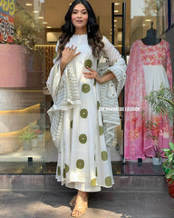 Women Whitw Ethnic Motifs Kurta with Trousers & Dupatta