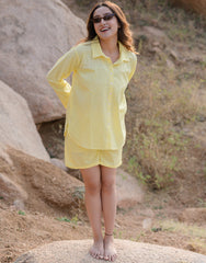 Orchid Lilac Shirt & Shorts Co-ord Set