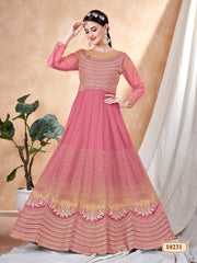 Girl Nikah Wear Anarkali Gown Dress Indian Sewn Salwar Kameez Suits