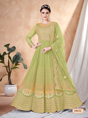 Girl Nikah Wear Anarkali Gown Dress Indian Sewn Salwar Kameez Suits