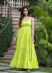 TENDER GREEN VISCOSE DRESS