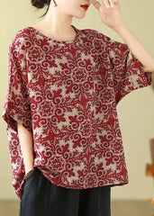 Scarlet Lily Print Top