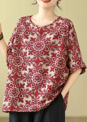 Scarlet Lily Print Top