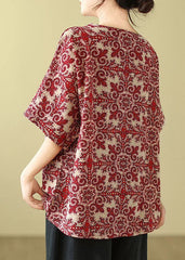 Scarlet Lily Print Top