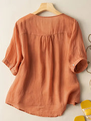 Light Orange Elegance Layered cotton top