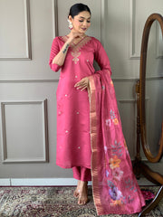 NIVYA VISCOSE CHANDERI SUIT SET