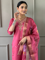 NIVYA VISCOSE CHANDERI SUIT SET