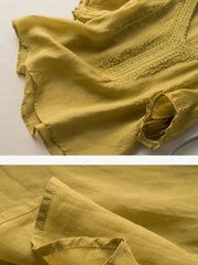 Graceful Lace Overlay Olive mustard coloured TOP