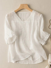 Graceful Lace Overlay Bright white coloured TOP