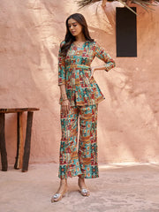 HIR's Women Printed 2-Piece Co-Ord Set