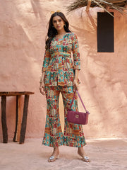 HIR's Women Printed 2-Piece Co-Ord Set