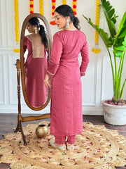 MADHVI VISCOSE CHANDERI SUIT SET