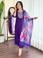 MOHINI CHANDERI VISCOSE SUIT SET