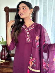 perry chanderi Kurti Set