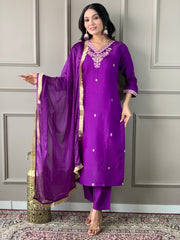 BELLA VISCOSE CHANDERI SUIT SET