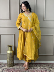 OLIVIA VISCOSE CHANDERI SUIT SET