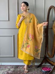 GAURI VISCOSE CHANDERI SUIT SET