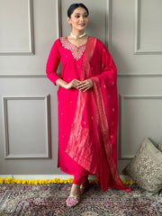 ISHANI VISCOSE CHANDERI SUIT SET