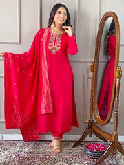 KANGANA VISCOSE CHANDERI SUIT SET