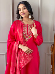 KANGANA VISCOSE CHANDERI SUIT SET