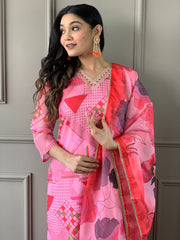 KORAM VISCOSE CHANDERI SUIT SET