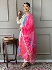 NARGIS VISCOSE CHANDERI SUIT SET