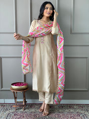 NOOR VISCOSE CHANDERI SUIT SET