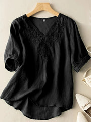 Black Elegance Layered cotton top