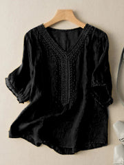 Graceful Lace Overlay Charcoal Black coloured TOP