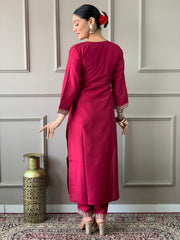 HAZEL VISCOSE CHANDERI SUIT SET