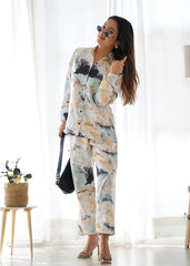 CREAM FLORAL CO-ORD SET